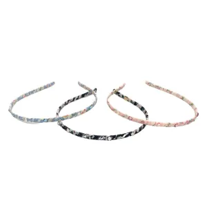 Bari Lynn Floral with Crystals & Pearls Skinny Headband