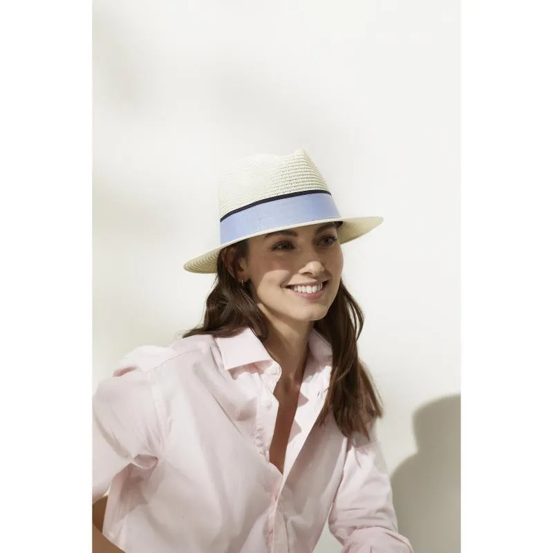 Hicks & Brown Orford Summer Fedora - Cornflower Blue