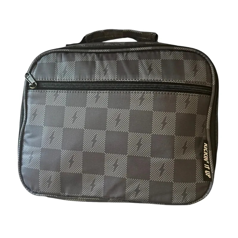 Kickin It Up - Bolt Checks Lunch Box in Grey