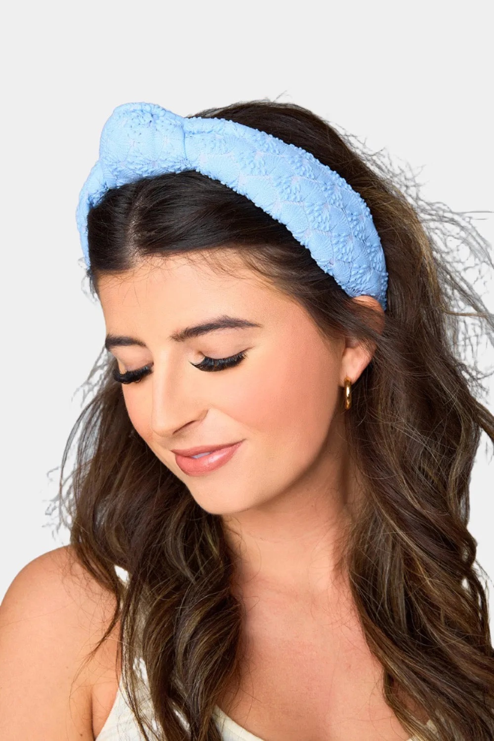 Olivia Lace Headband - Blue