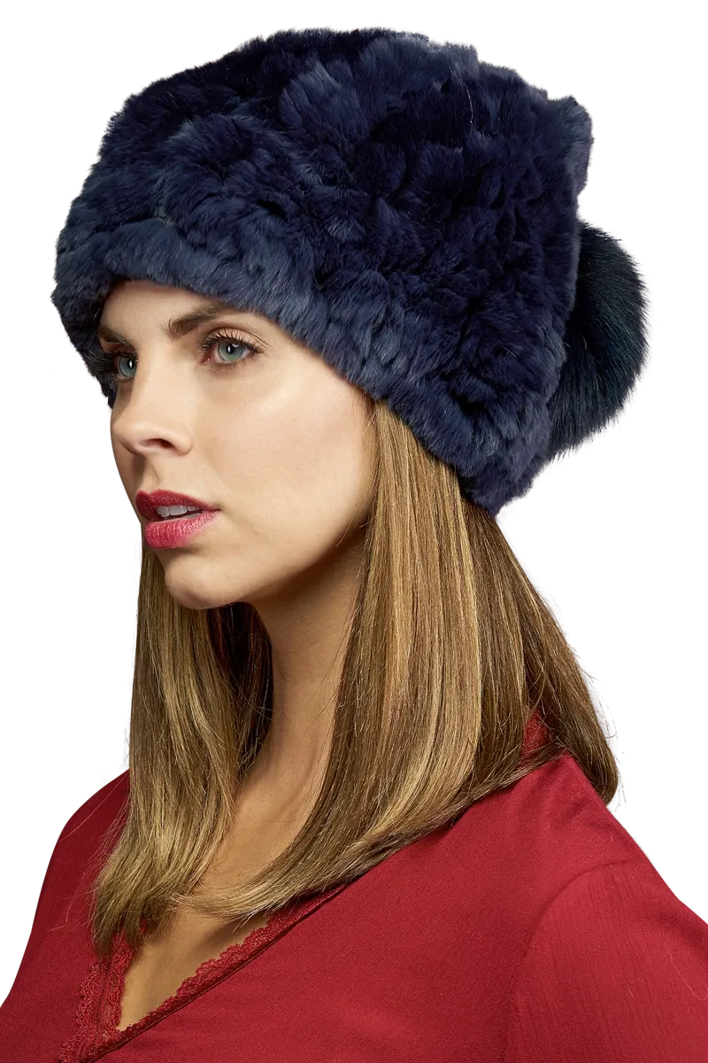 Rex Rabbit Slouch Fur Hat