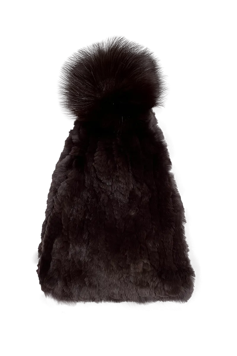 Rex Rabbit Slouch Fur Hat