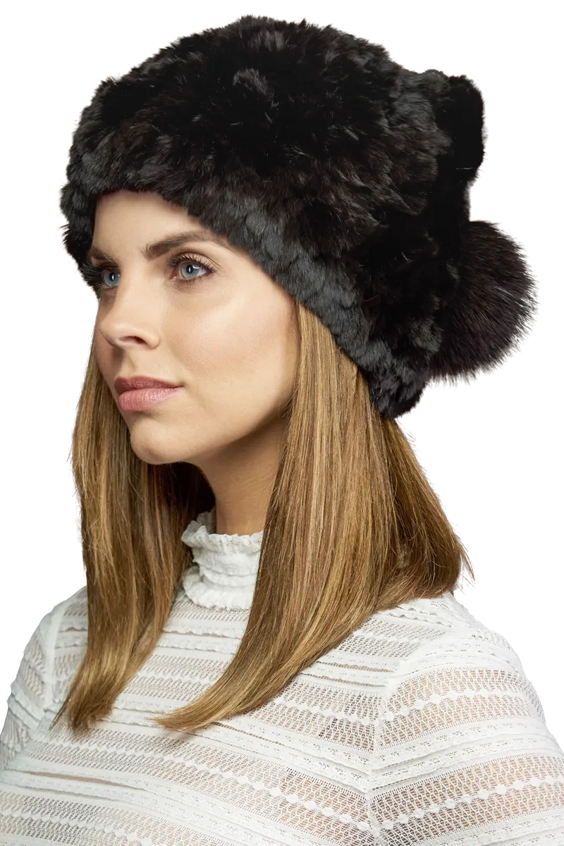 Rex Rabbit Slouch Fur Hat