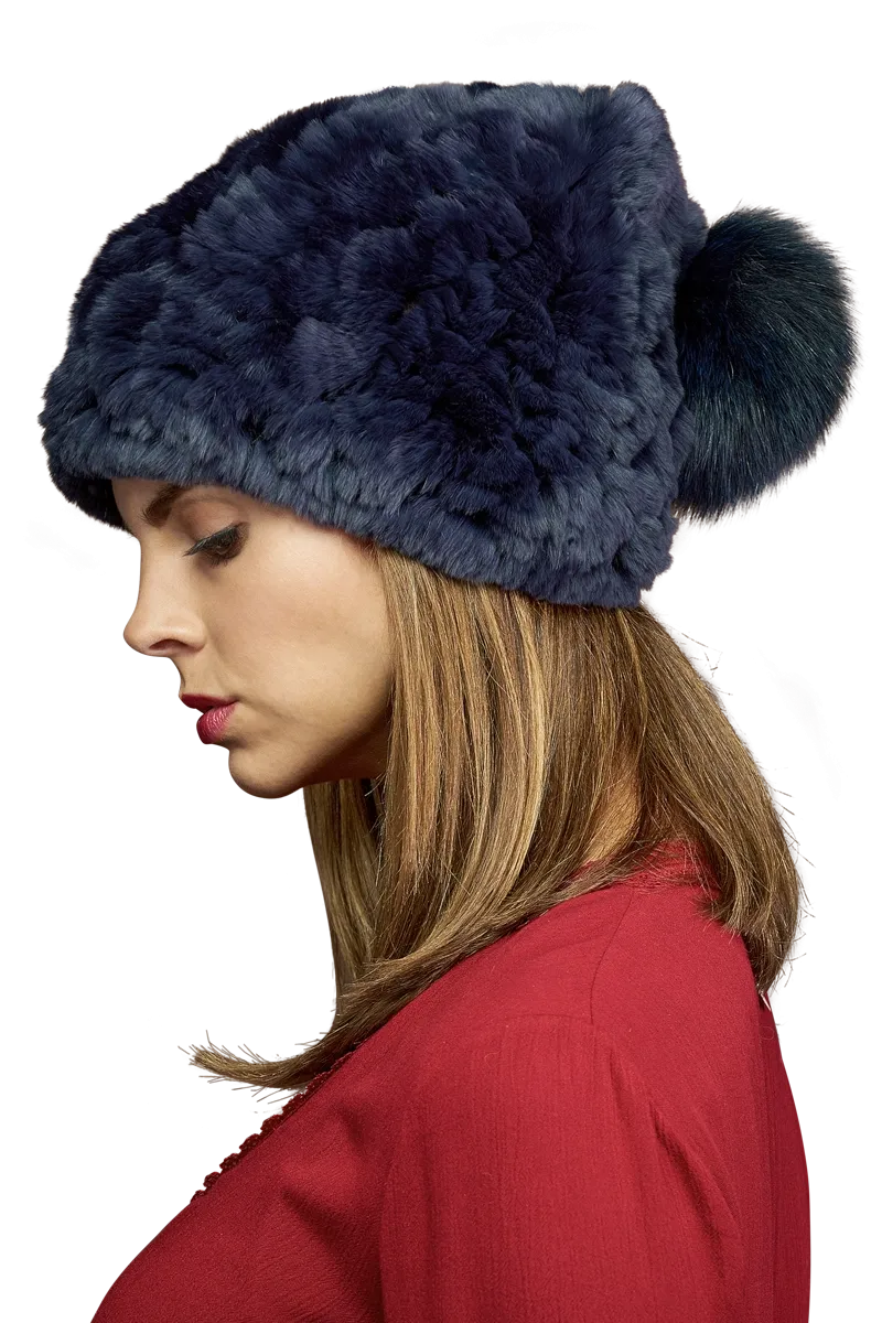 Rex Rabbit Slouch Fur Hat