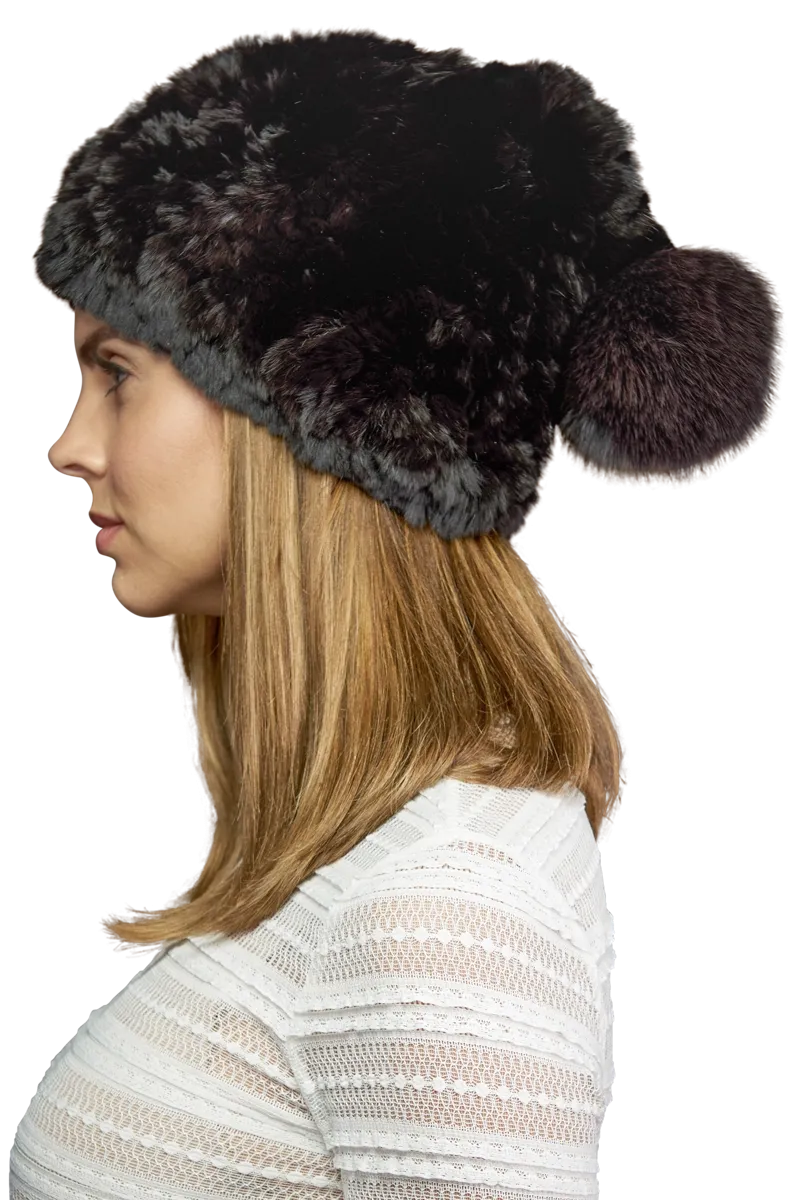Rex Rabbit Slouch Fur Hat