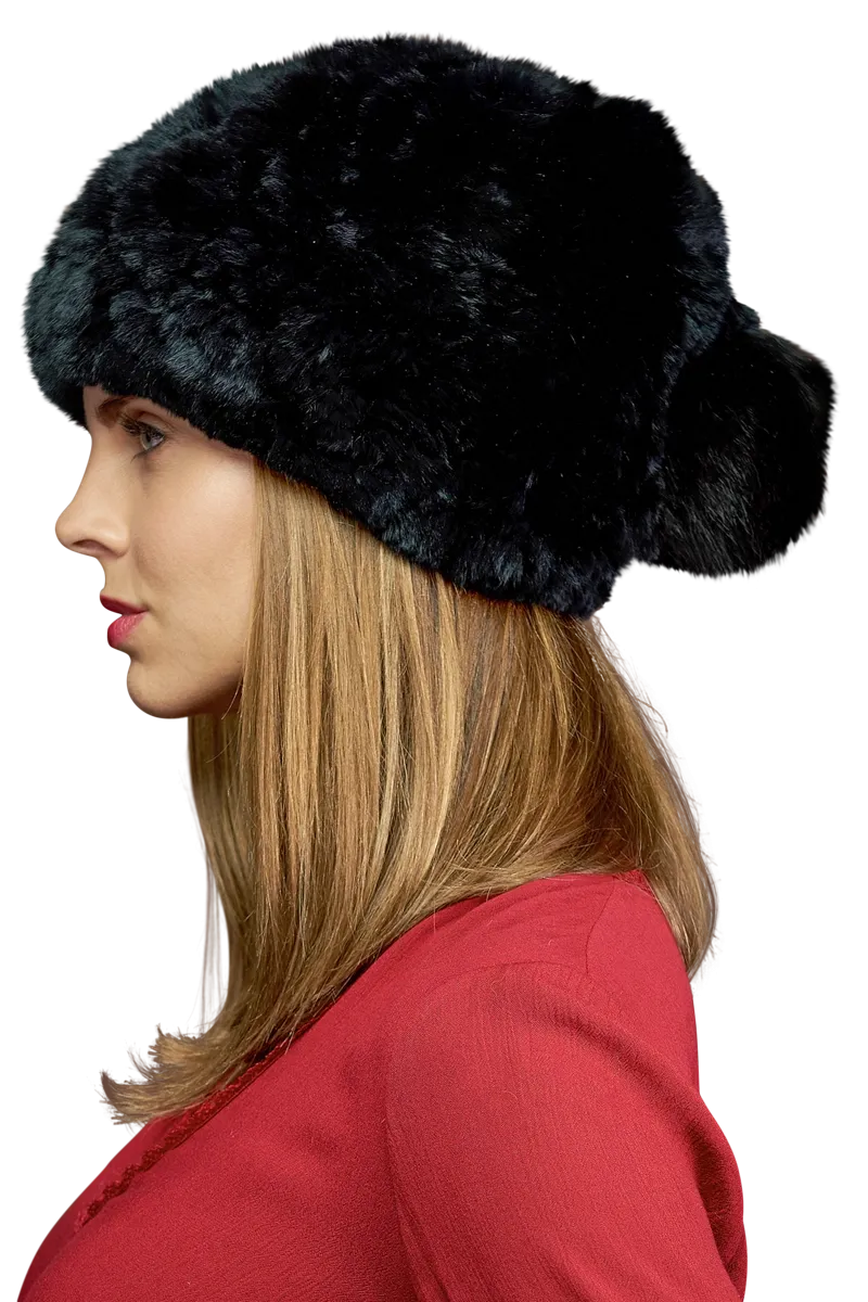 Rex Rabbit Slouch Fur Hat