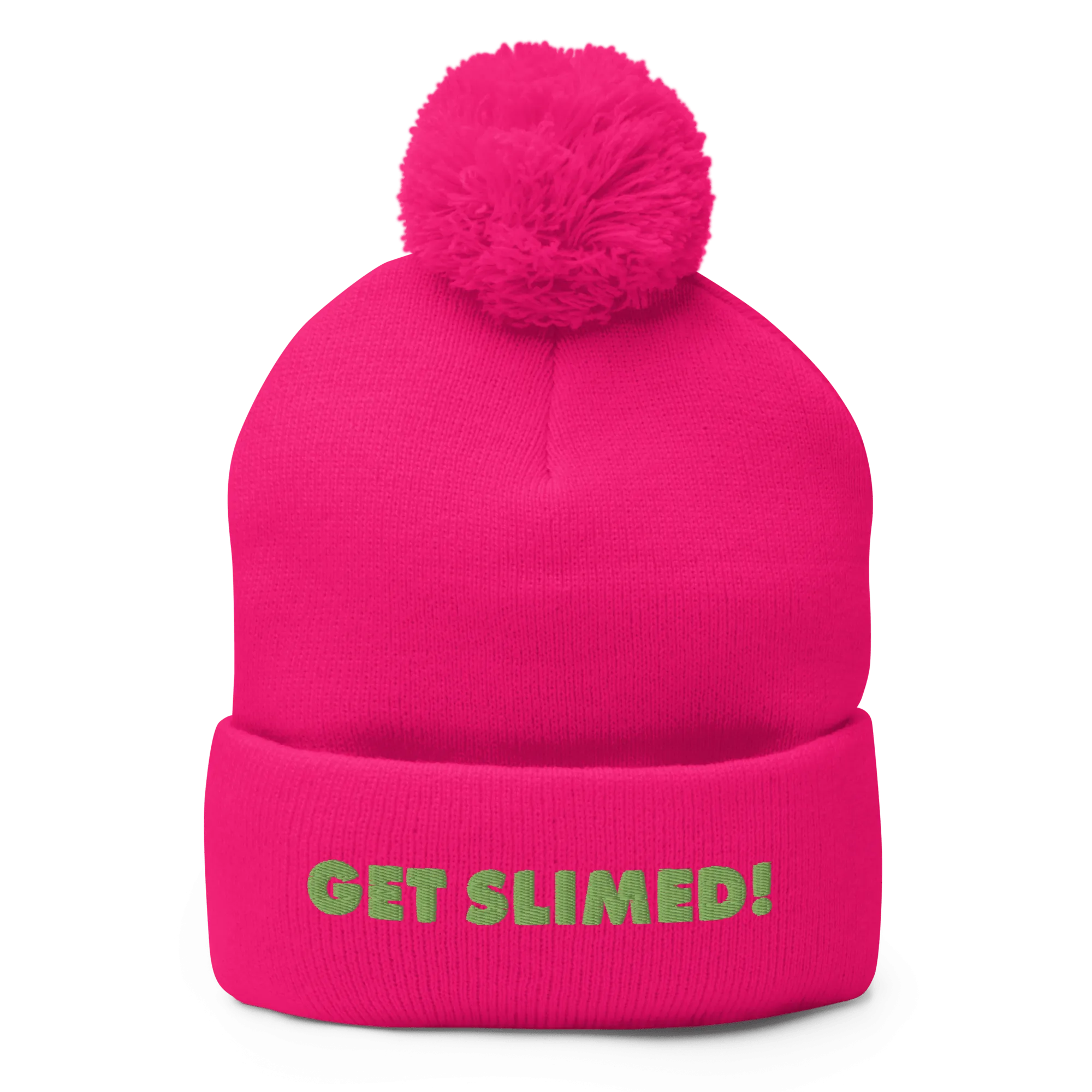 Slime Get Slimed! Pom Pom Knit Beanie