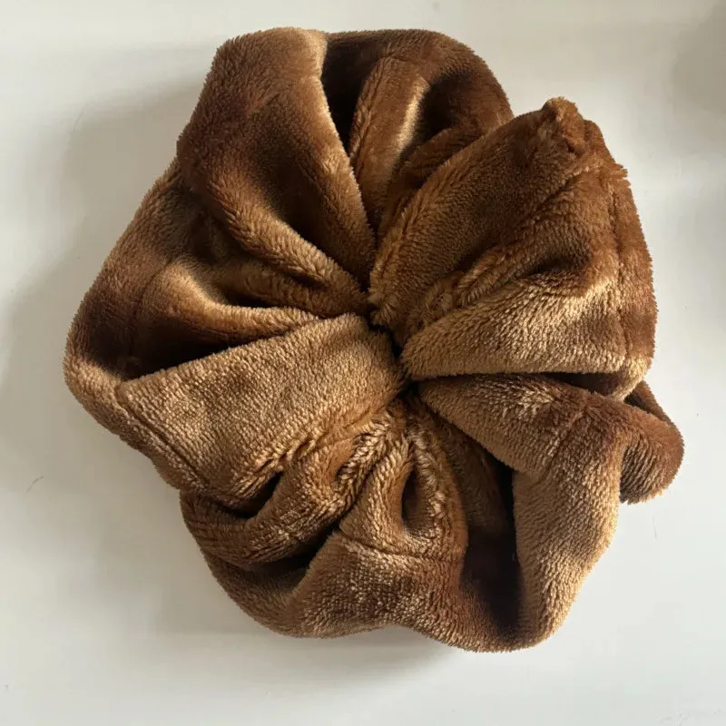 TAVIMART  -  Large size towel headbands dry hair large intestine headband feminine temperament simple autumn and winter bunhair with plush