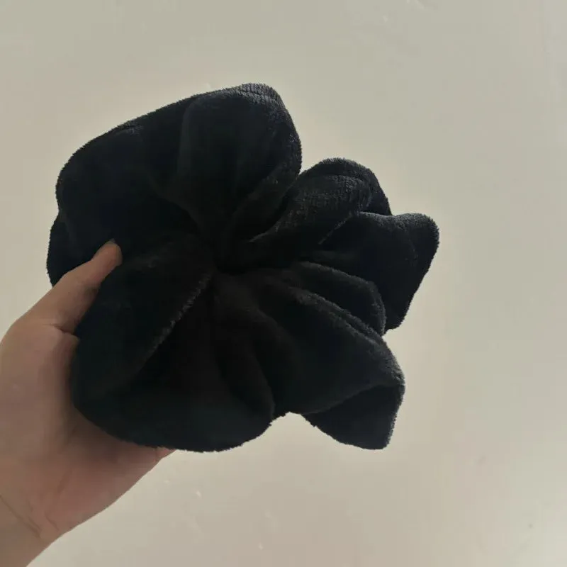 TAVIMART  -  Large size towel headbands dry hair large intestine headband feminine temperament simple autumn and winter bunhair with plush