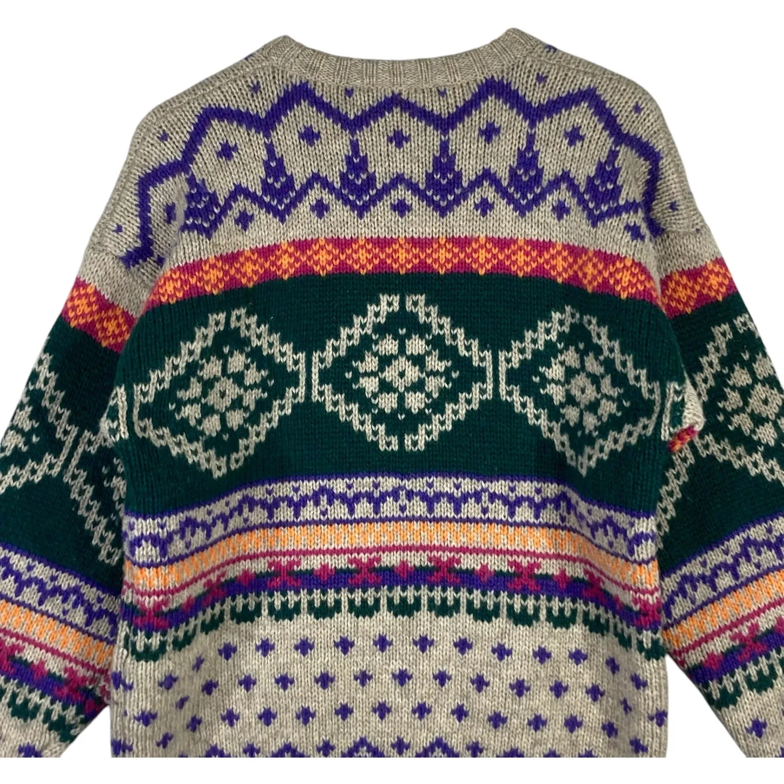 Vintage Chaps Ralph Lauren Patterned Wool Sweater
