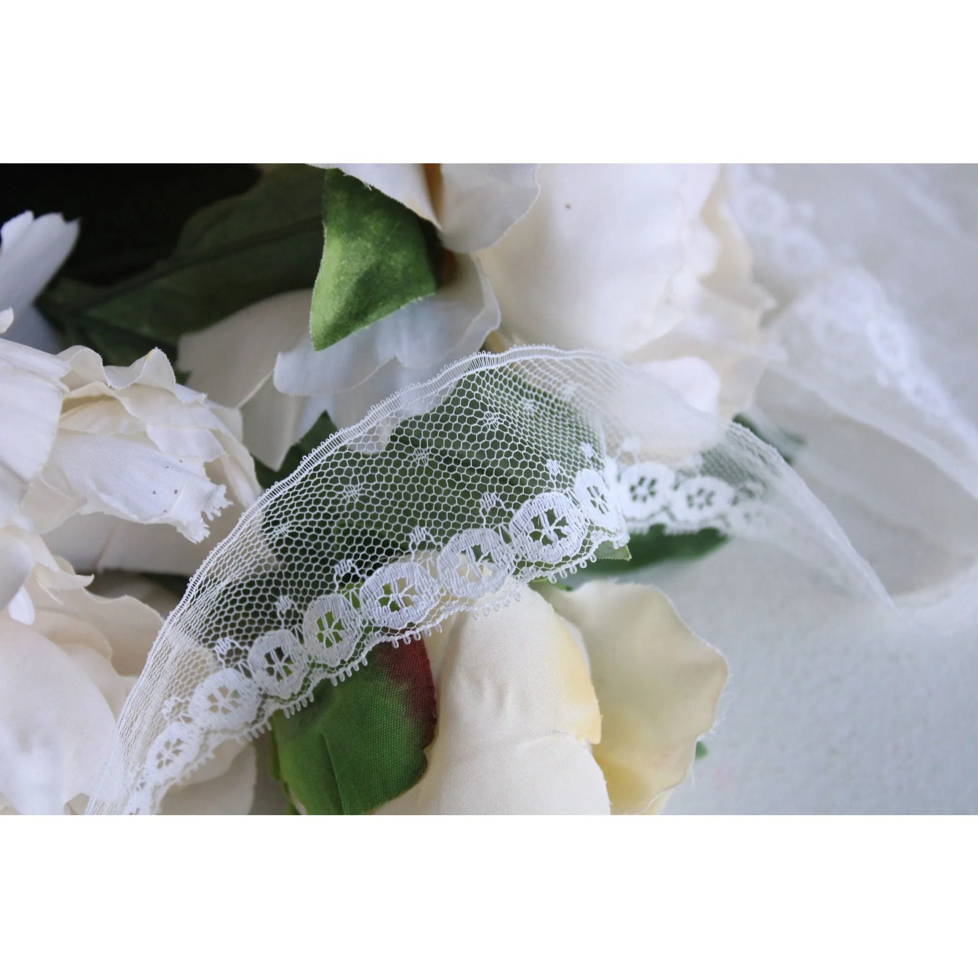 Vintage Lace Trim, White Picot Edge, 1.5" wide, 2.5 yards