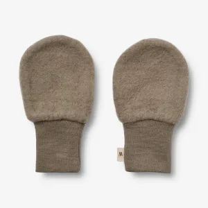Wool Fleece Mittens | Baby - grey stone